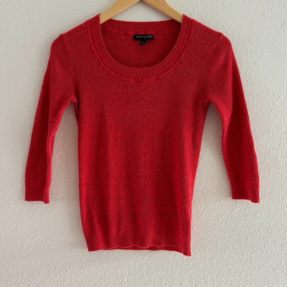 Banana Republic Petite Medium Red Sweater